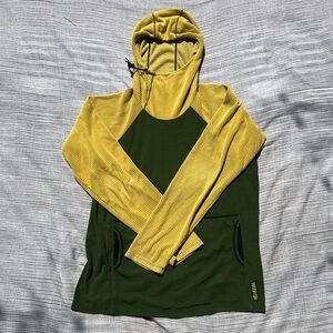 Melanzana yellow and green micro grid fleece size L